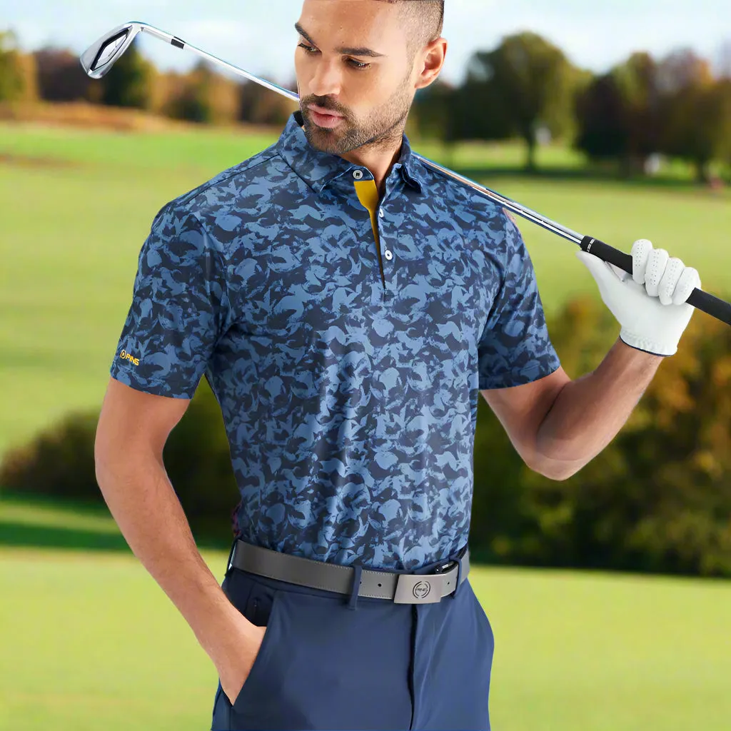 Ping Julian Polo Shirt - Blue Fusion Multi Born to Stand Out Lead with Style