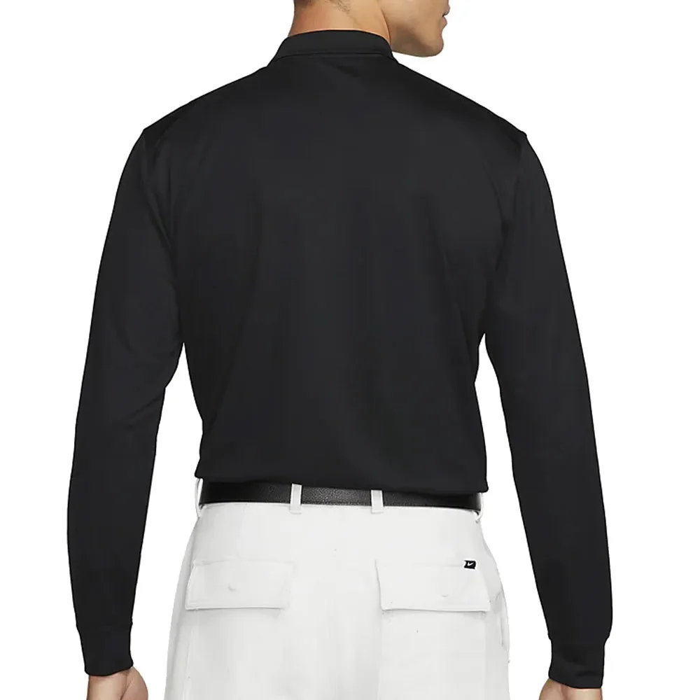 Great Value Nike Dri-Fit Victory Long Sleeved Polo Shirt - Black/White