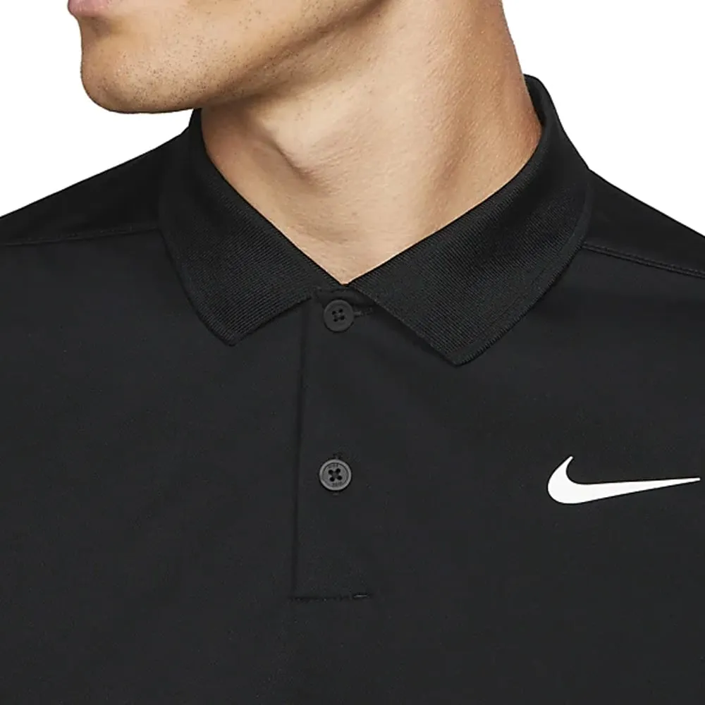 Nike Dri-Fit Victory Long Sleeved Polo Shirt - Black/White Cyber Monday Sale Father's Day Sale