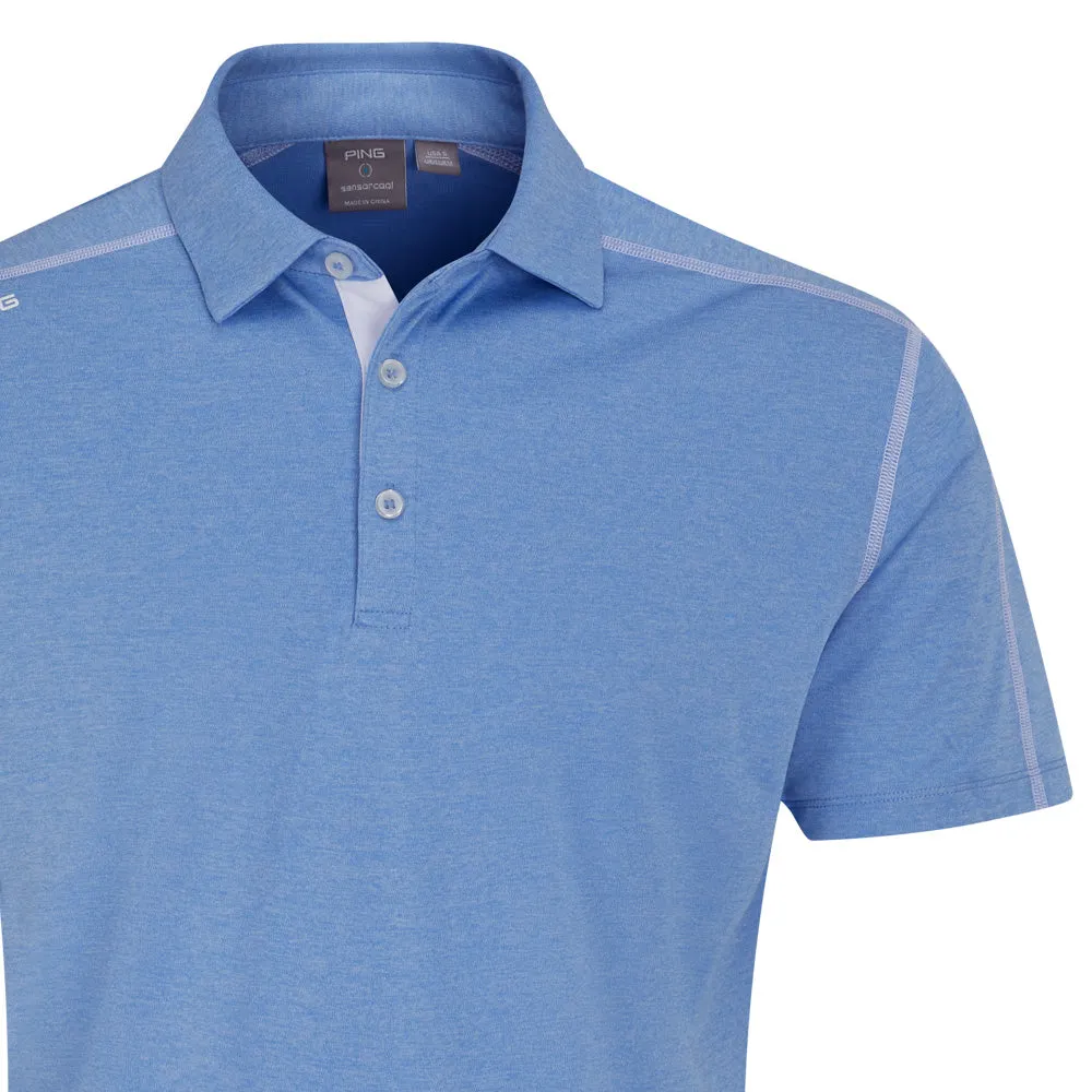 Redefine Classic Ping Fynn Polo Shirt - Cornflower Blue Marl