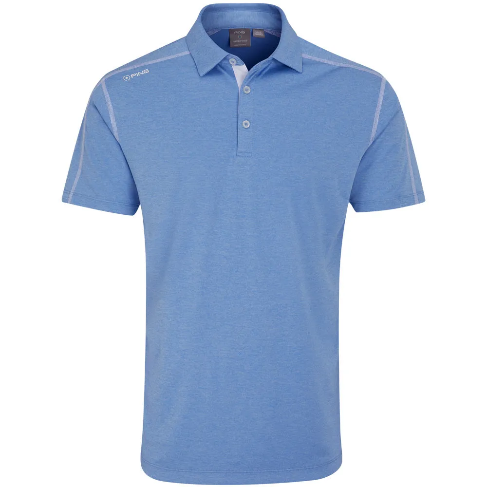 Ping Fynn Polo Shirt - Cornflower Blue Marl Deal Of The Century