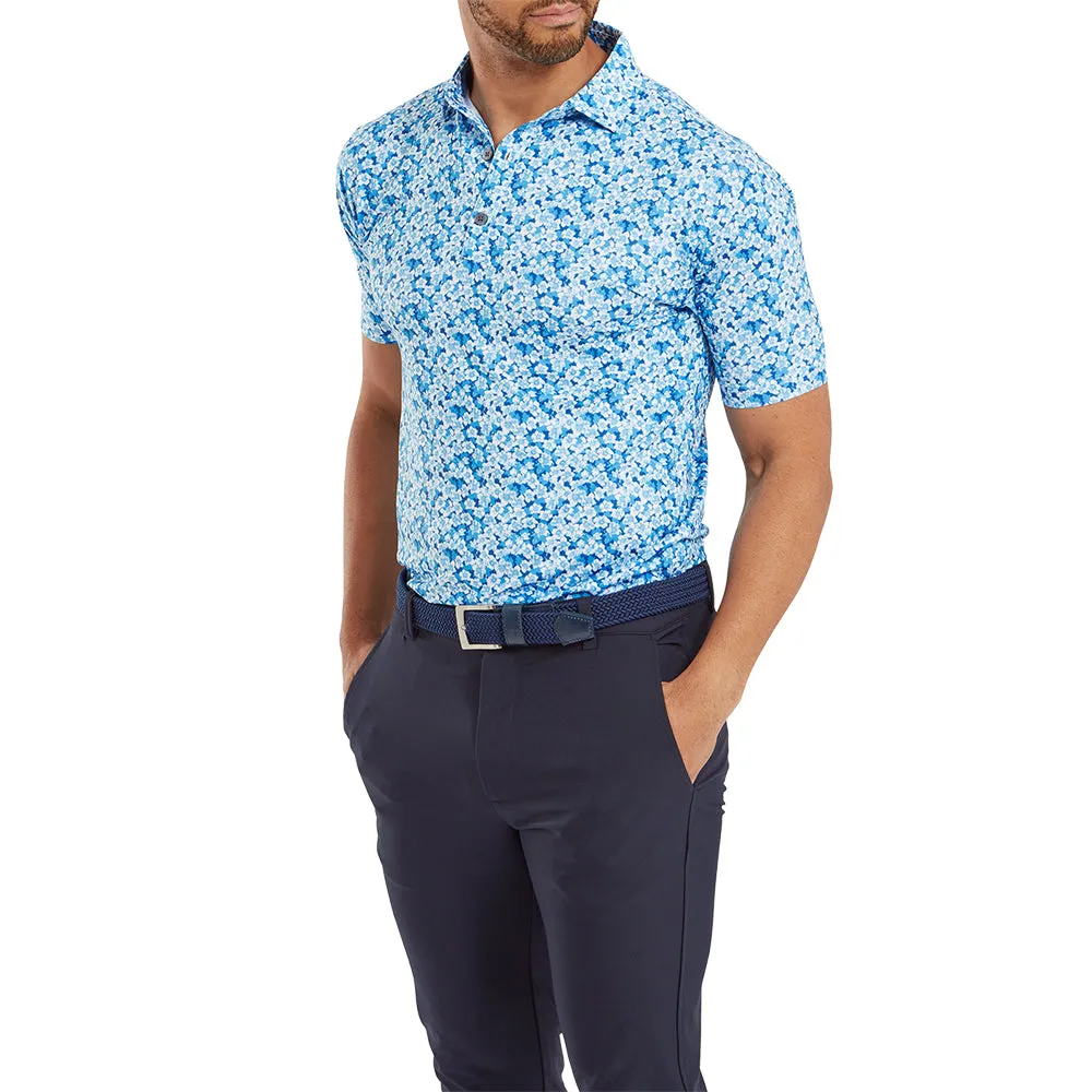 Footjoy Primrose Print Lisle Polo Shirt - Ocean Built for the Bold Back To School Sale