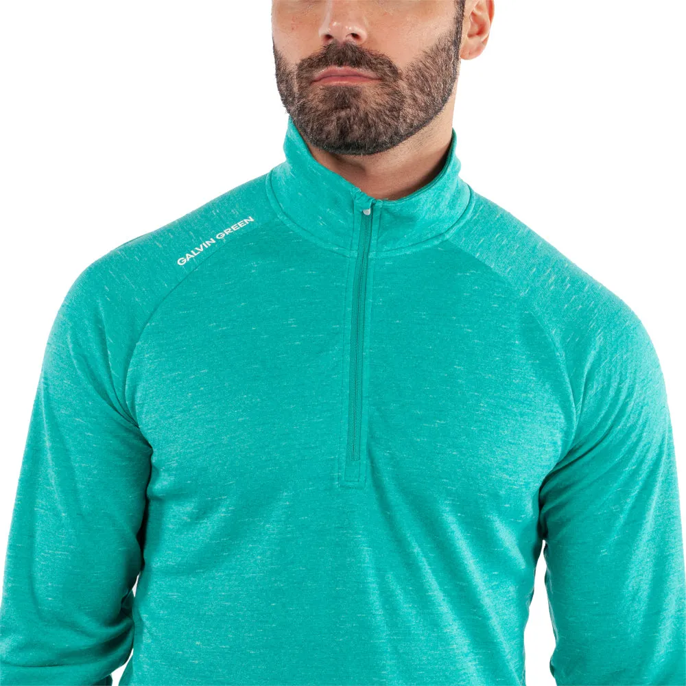Galvin Green Dion 1/4 Zip Pullover - Atlantis Green Melange Thanksgiving Day Sale