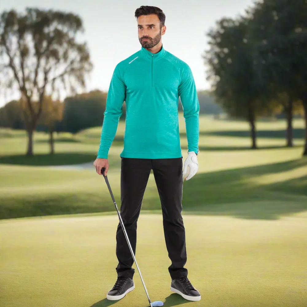 Mother's Day Sale Push Beyond Limits Galvin Green Dion 1/4 Zip Pullover - Atlantis Green Melange