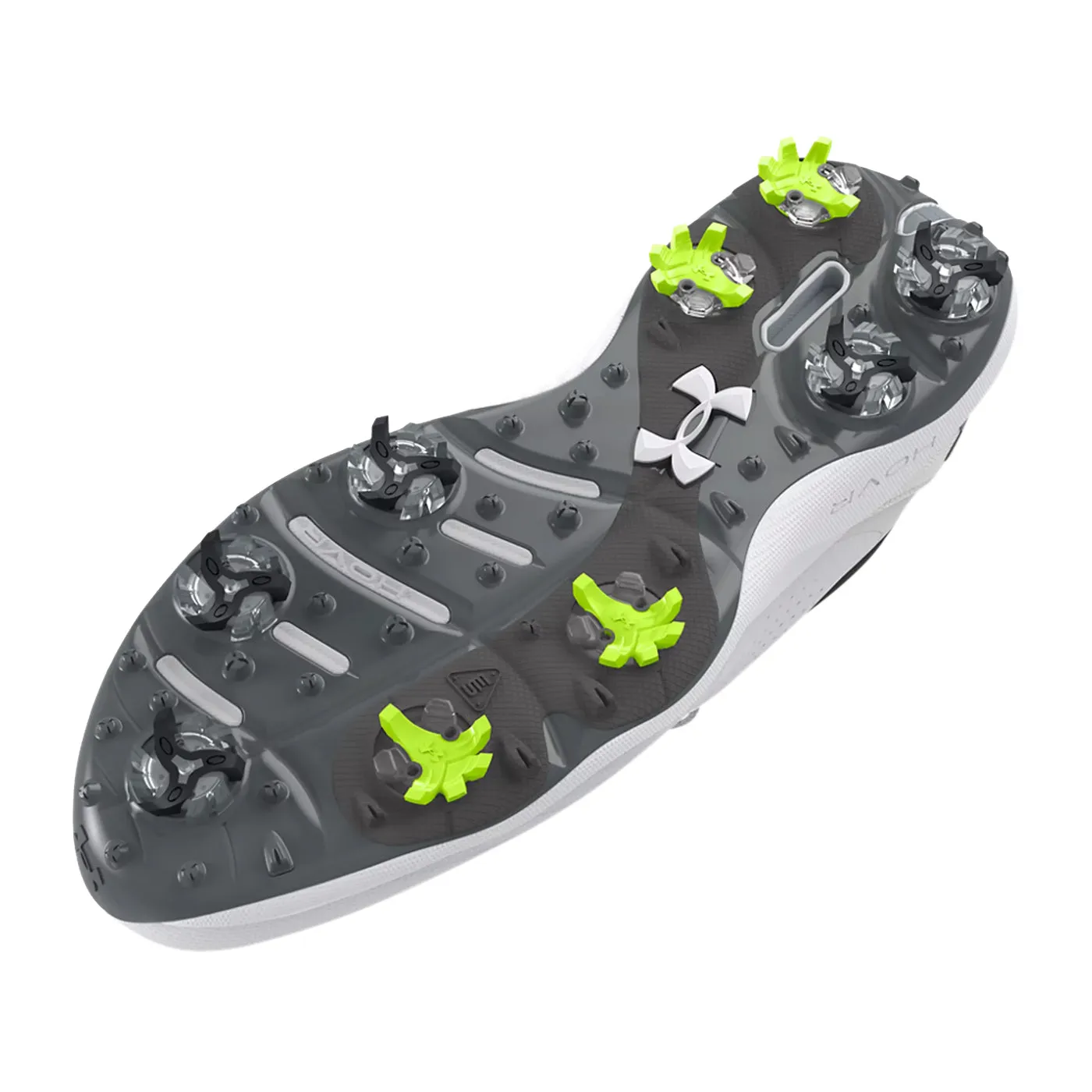 Under Armour Drive Pro Wide Golf Shoes - White/Metallic Gun Metal President's Day Sale Built to Move You