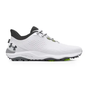Built for the Bold Walk Tall Under Armour Drive Pro Wide Golf Shoes - White/Metallic Gun Metal