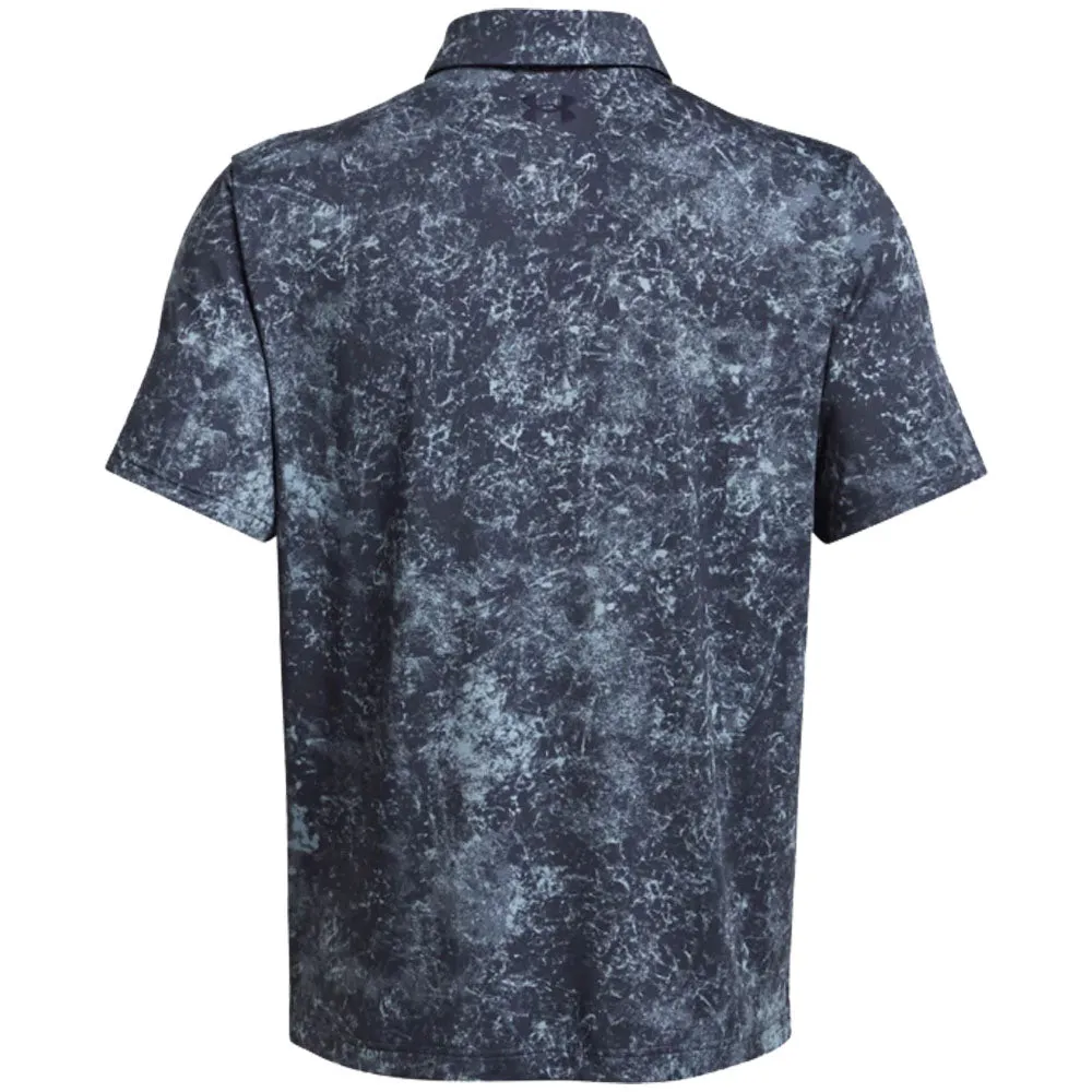 Under Armour Playoff 3.0 Printed Polo Shirt - Downpour Gray/Midnight Navy Define Your Own Way