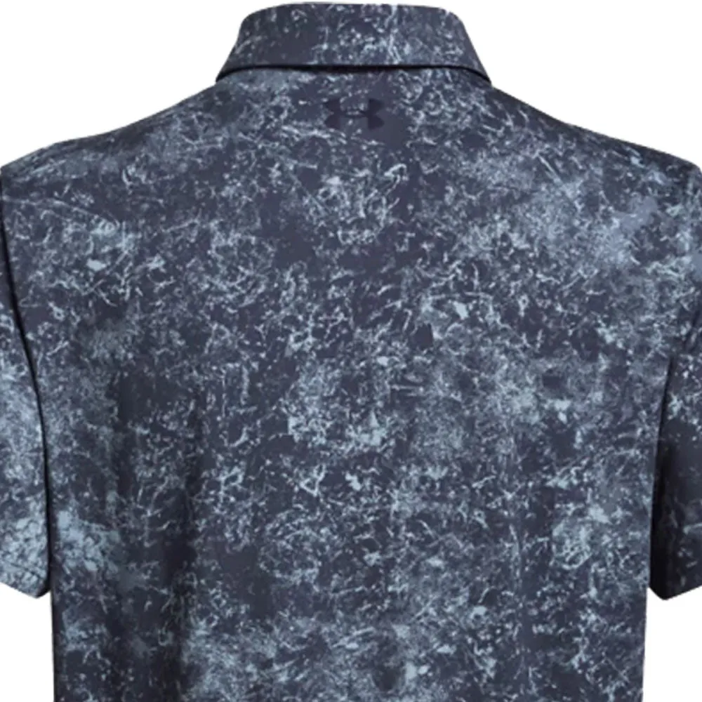 Under Armour Playoff 3.0 Printed Polo Shirt - Downpour Gray/Midnight Navy President's Day Sale