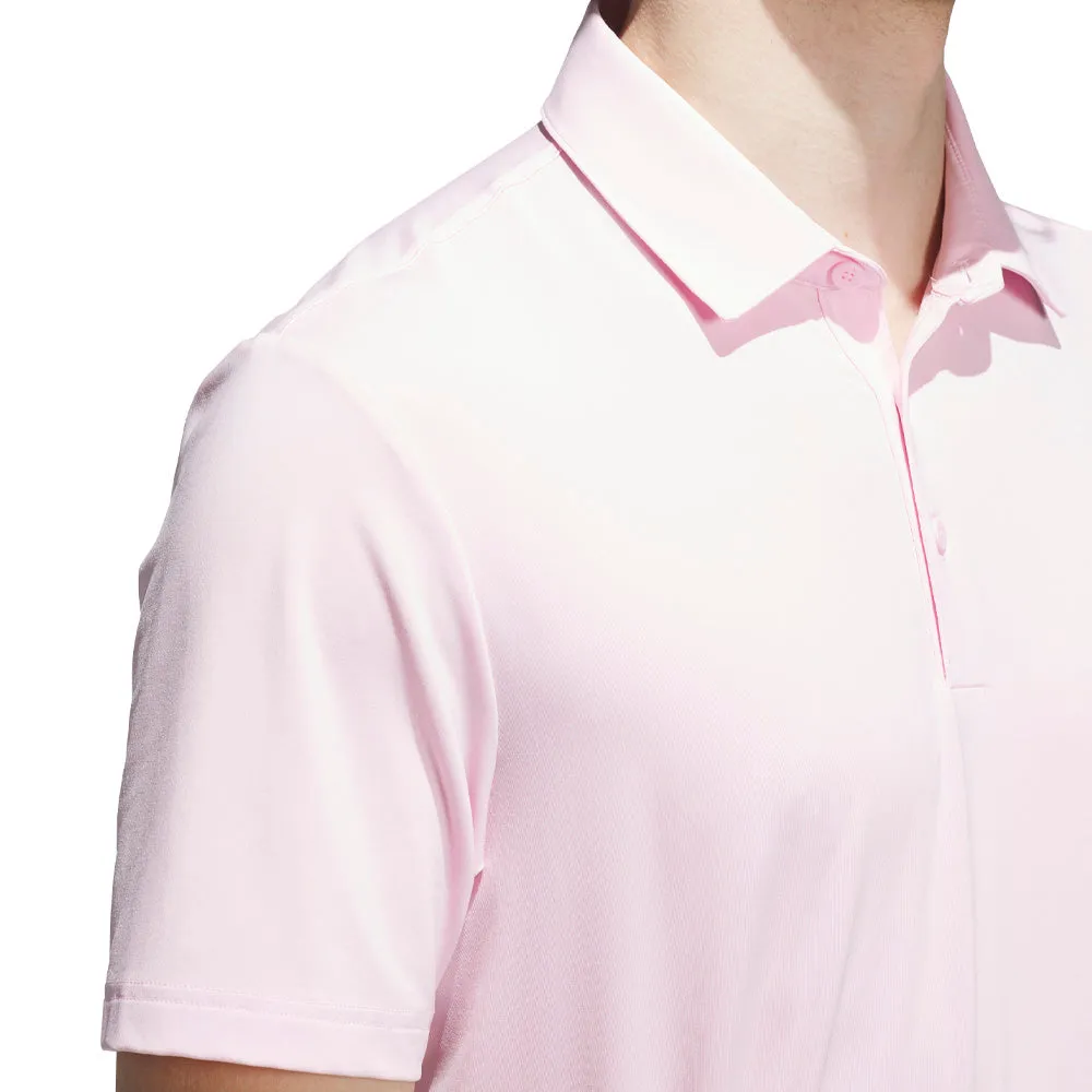 Steal Step Into Strength Adidas Ultimate365 Solid Polo Shirt - Clear Pink