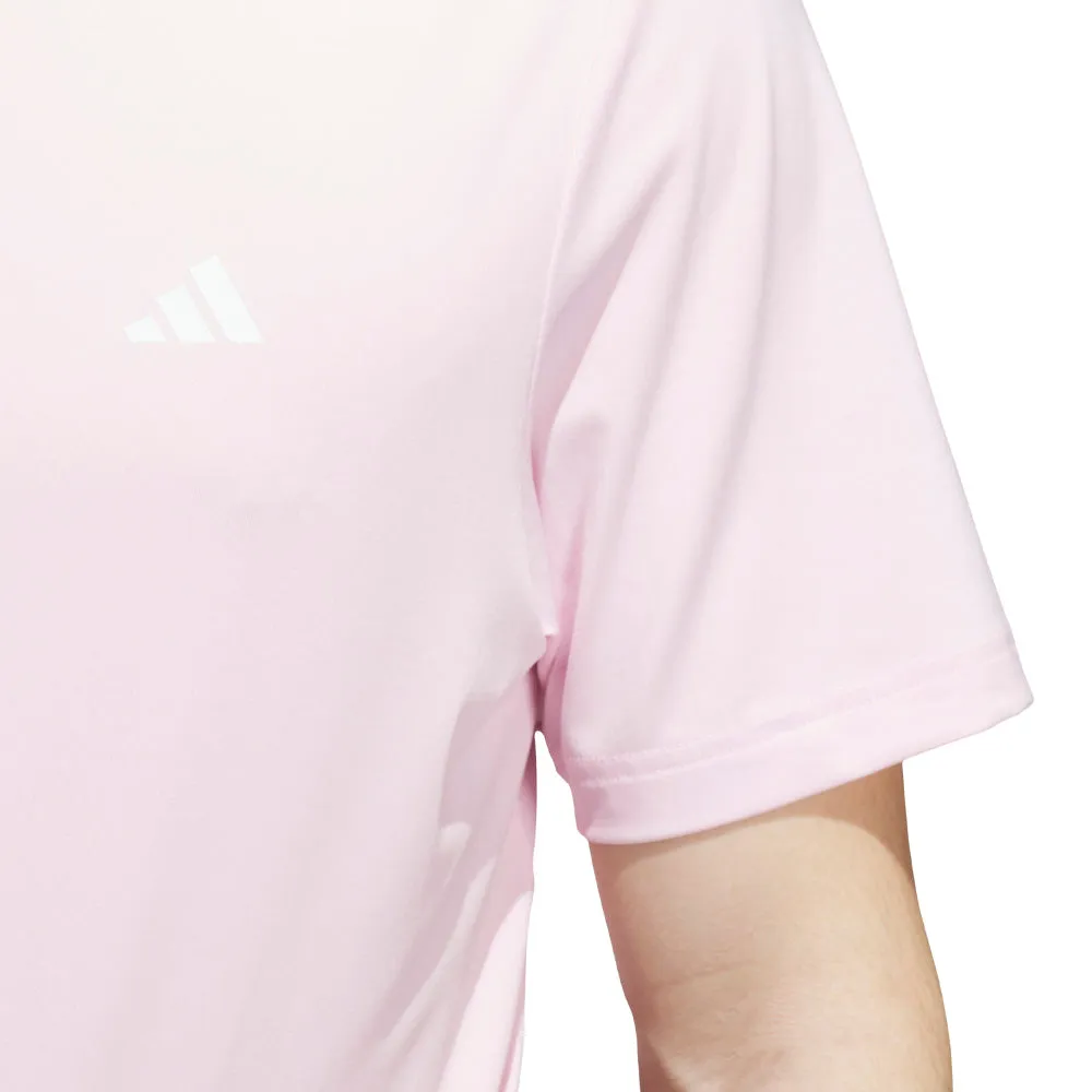 Lead with Style Adidas Ultimate365 Solid Polo Shirt - Clear Pink