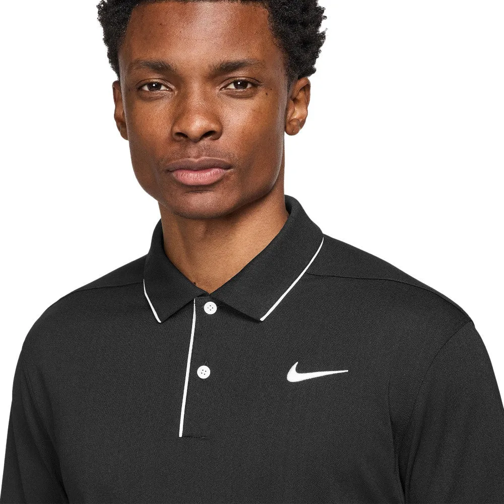 Nike Victory  Dri-Fit Polo Shirt - Black/White/White Confidence Starts Here Not for the Ordinary