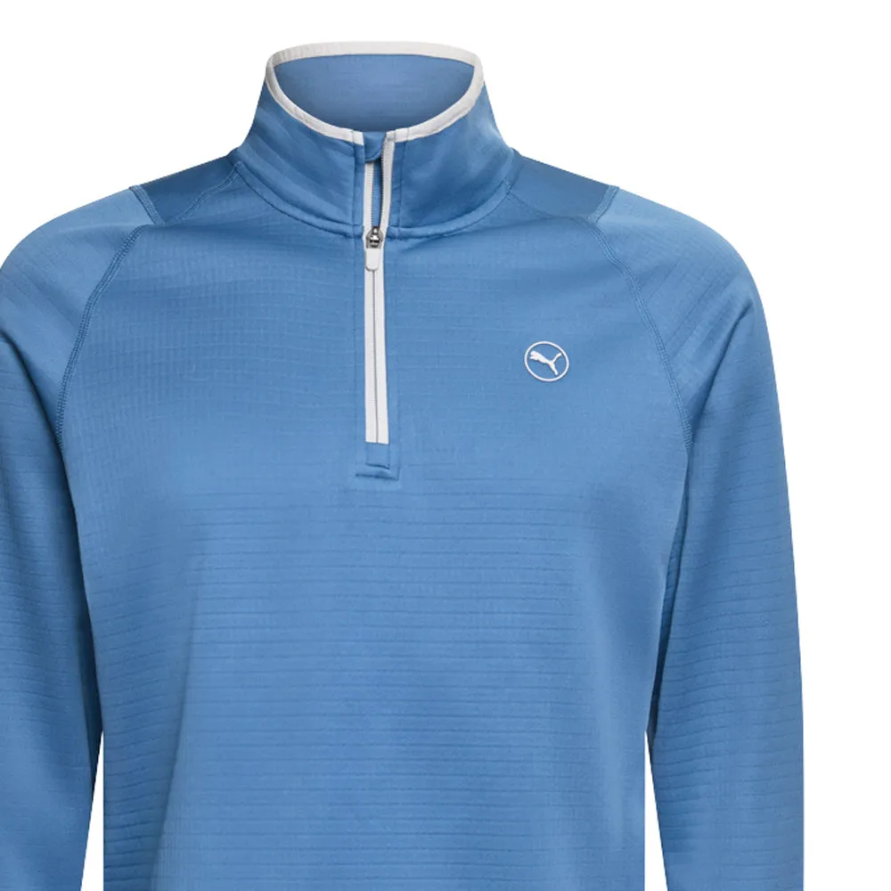 Puma Waffle Fleece 1/4 Zip Sweater - Blue Horizon Move Like You Mean It Sweetest Day Sale