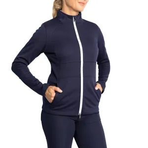 Sunderland Women'S Nira Thermal Panelled Fleece Water Repellent Golf Jacket - Navy Power Every Step Black Friday Deal