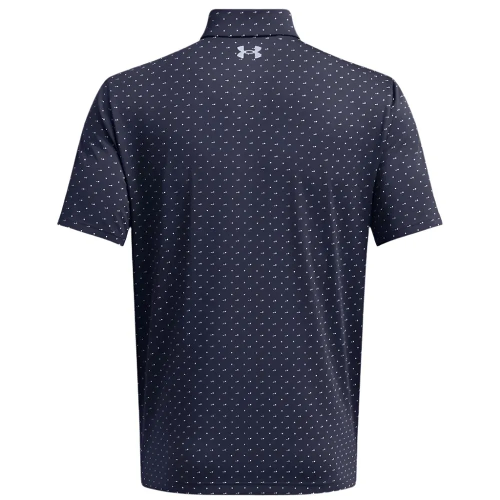 Under Armour Playoff 3.0 Printed Polo Shirt - Midnight Navy/White Great Value