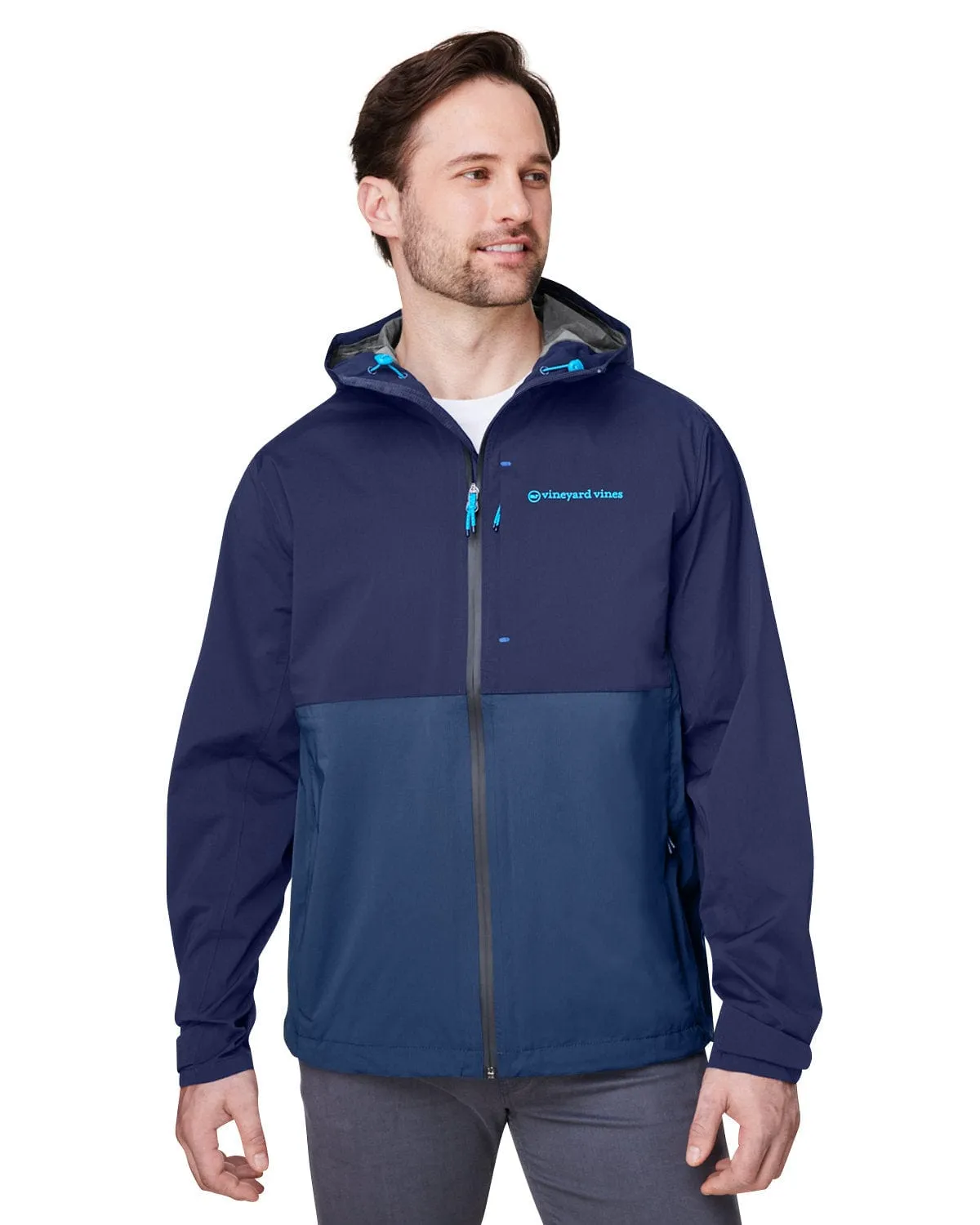 Vineyard Vines - Men'S On-The-Go Packable Rain Shell Own the Streets