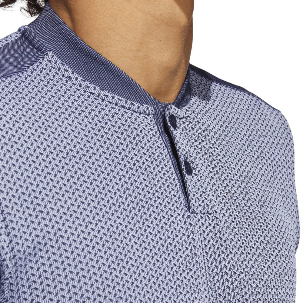 Adidas Tour Textured Primeknit Polo Shirt - White/Collegiate Navy Winter Sale Style Meets Power