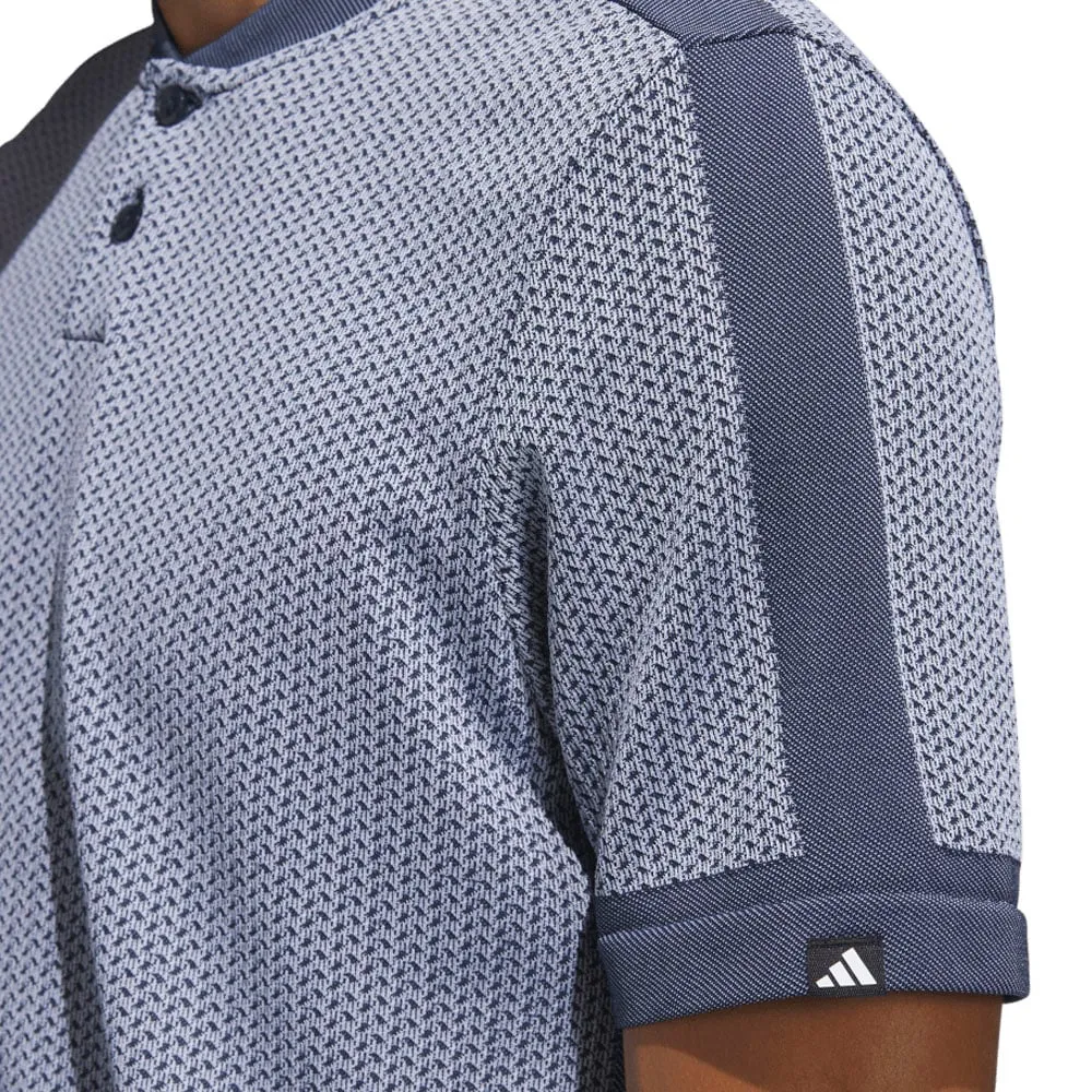 Black Friday Sale Biggest Sale of the Year Adidas Tour Textured Primeknit Polo Shirt - White/Collegiate Navy