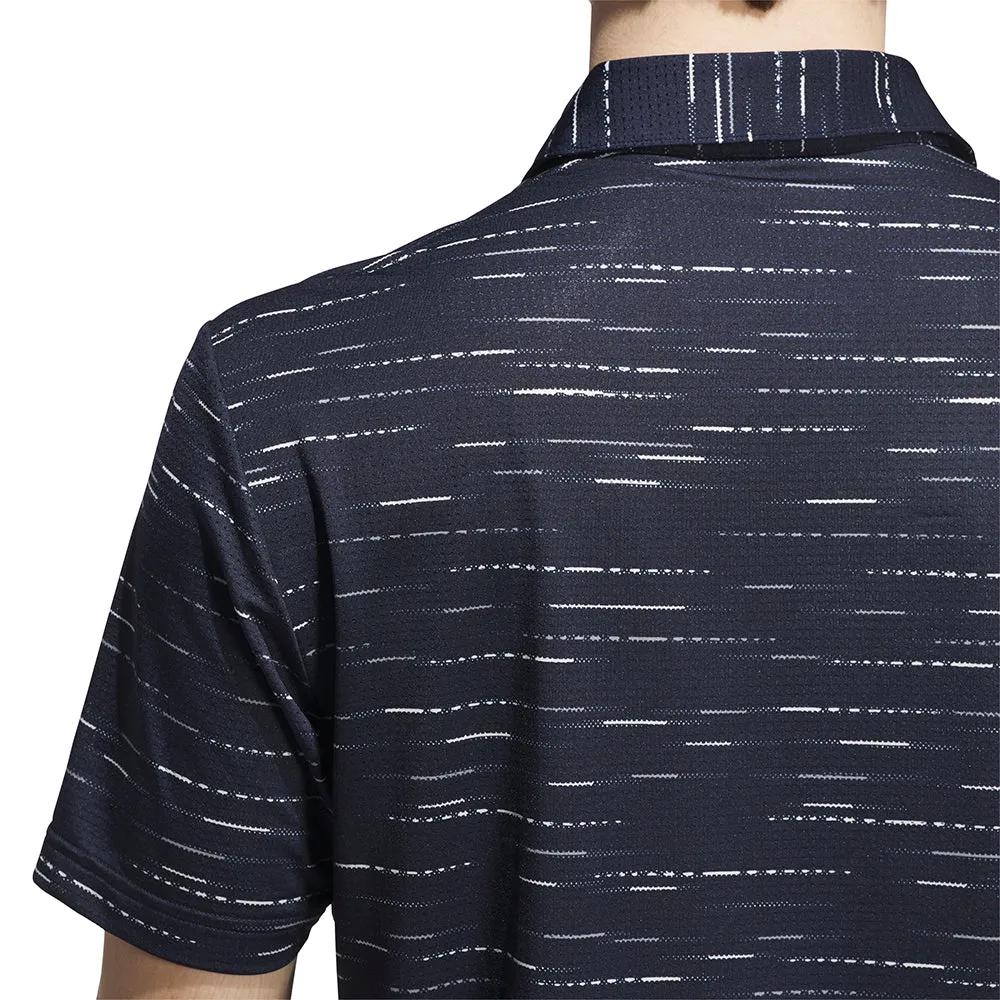 Black Friday Sale Flash Sale Adidas Ultimate365 Mesh Glimmer Print Polo Shirt - Collegiate Navy