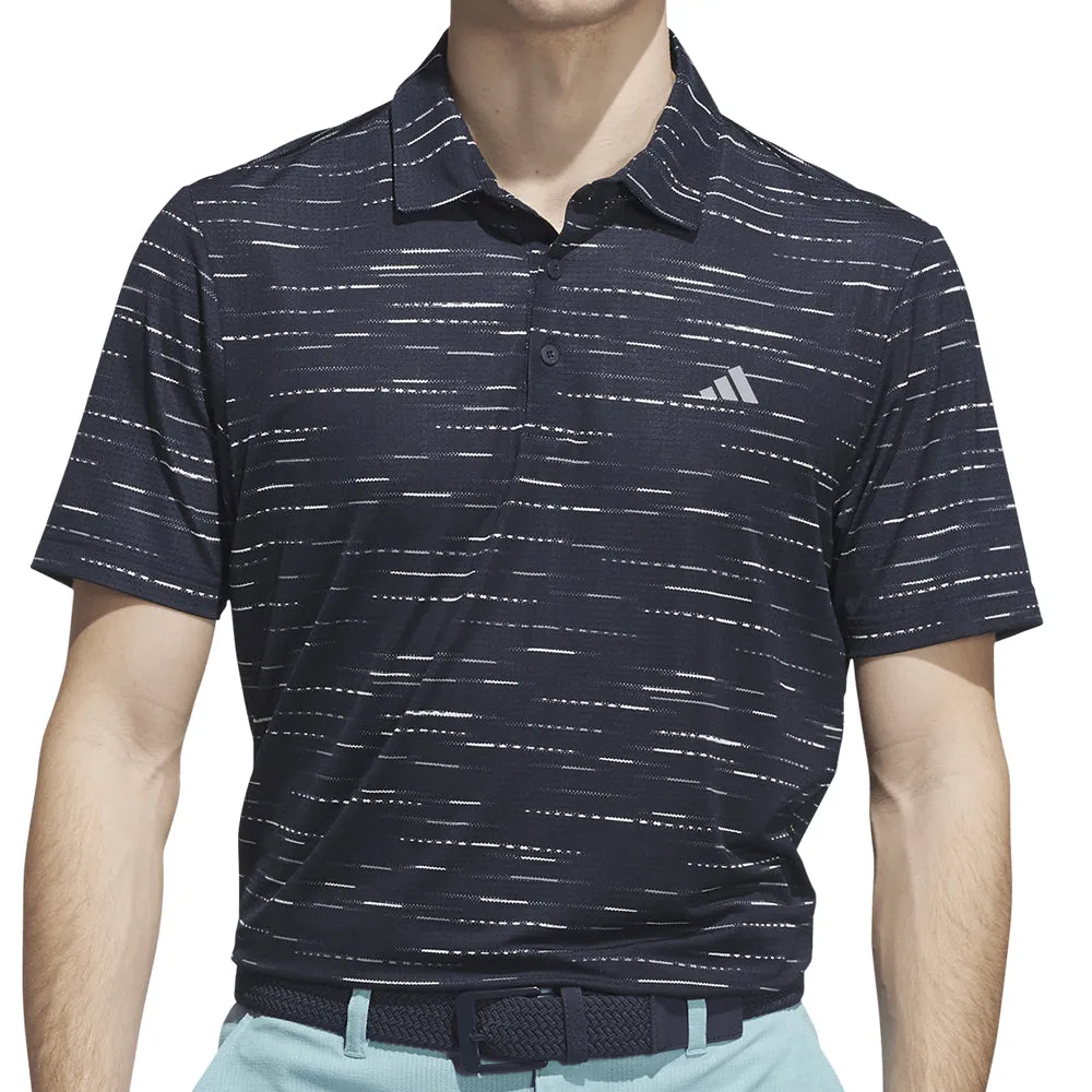 Affordable Feel the Energy Adidas Ultimate365 Mesh Glimmer Print Polo Shirt - Collegiate Navy