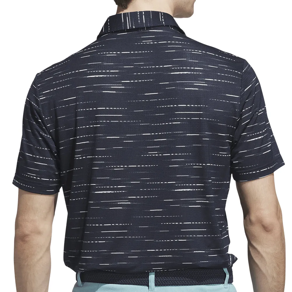 Adidas Ultimate365 Mesh Glimmer Print Polo Shirt - Collegiate Navy Style Meets Power