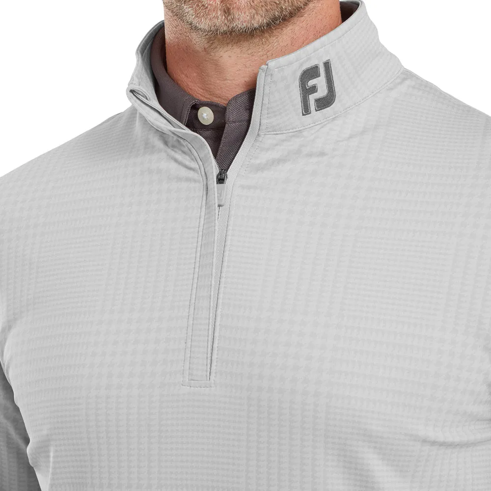 Stay in Motion Engineered for Speed Footjoy Glen Plaid Print Chillout Pullover - Grey Cliff