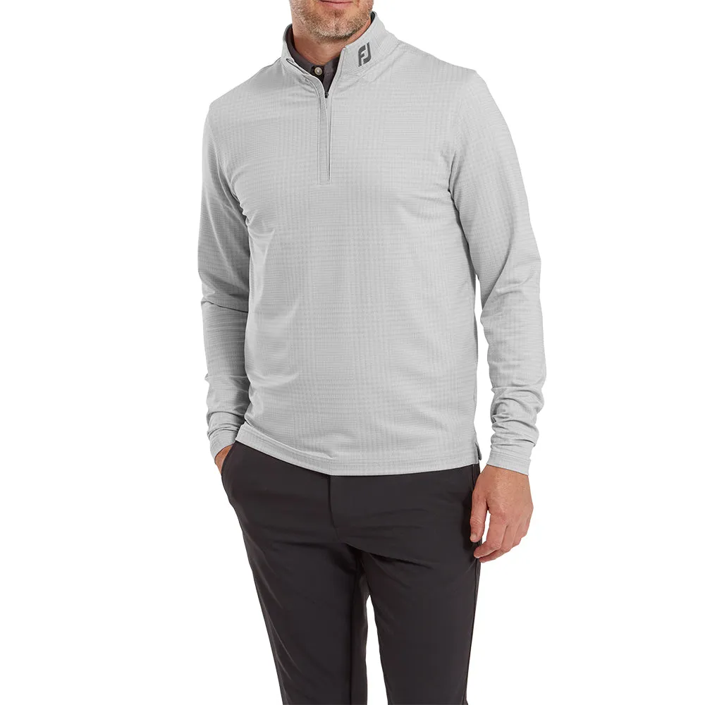 Empower Your Journey Walk with Purpose Footjoy Glen Plaid Print Chillout Pullover - Grey Cliff