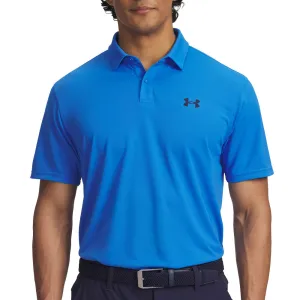 Walk Loud Move Like You Mean It Under Armour T2G Pique Polo Shirt - Blue Atlantis/Midnight Navy