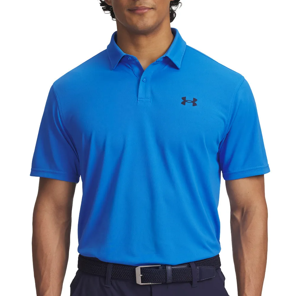 Walk Loud Move Like You Mean It Under Armour T2G Pique Polo Shirt - Blue Atlantis/Midnight Navy