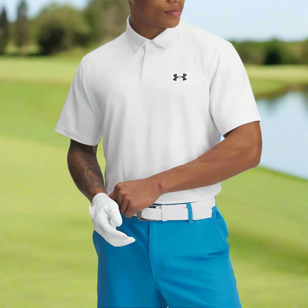 Step Out Boldly Under Armour T2G Pique Polo Shirt - White/Black