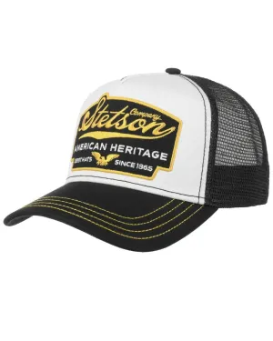 Stetson American Heritage Black White Trucker Cap Foam Trucker Snapbacks