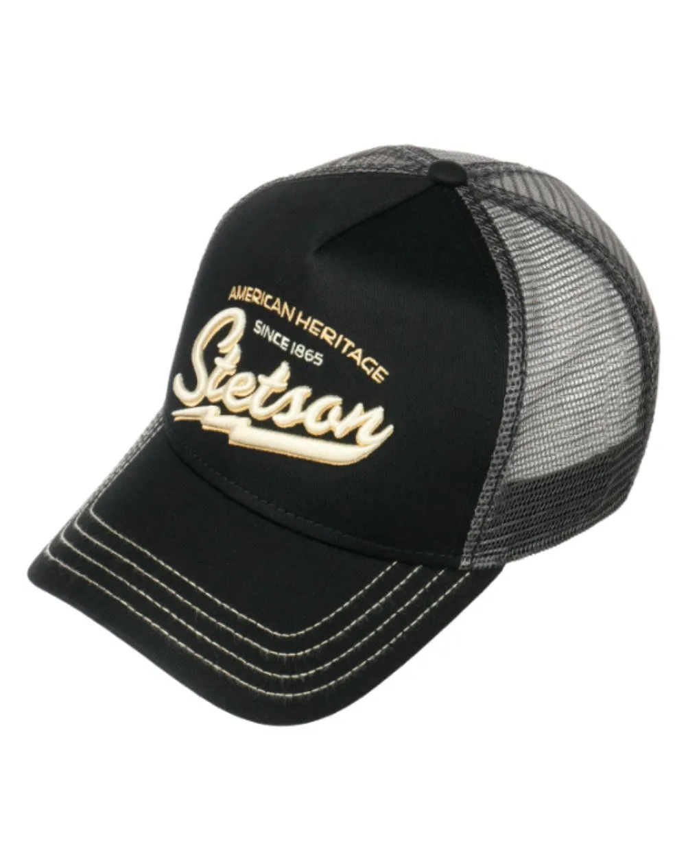 Stetson American Heritage Classic Black Trucker Cap Stetson Classic Hats