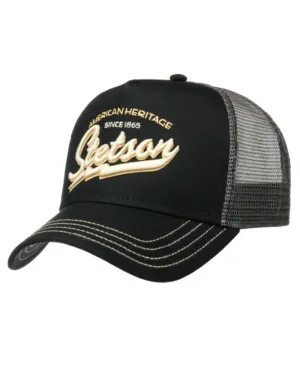 Stetson American Heritage Classic Black Trucker Cap Foam Trucker Snapbacks