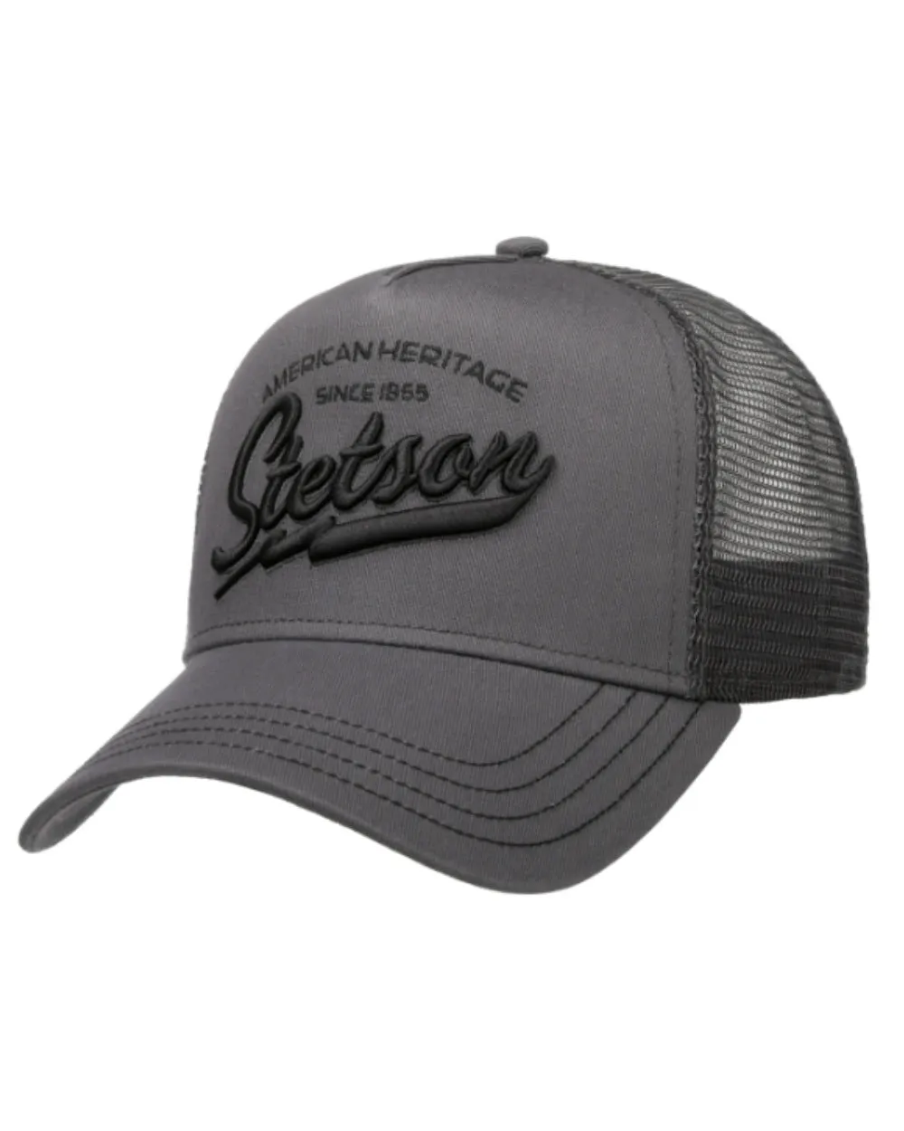 Stetson American Heritage Classic Grey Trucker Cap Adjustable Baseball Hats