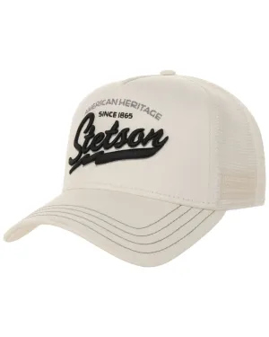 Stetson American Heritage Classic Off White Trucker Cap Adjustable Baseball Hats