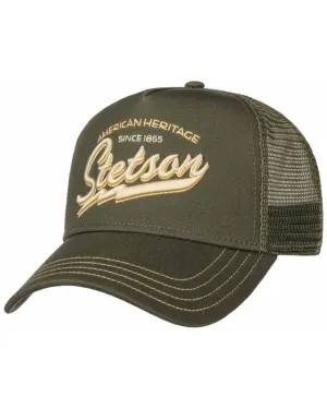 Stetson American Heritage Classic Olive Trucker Cap Foam Trucker Snapbacks