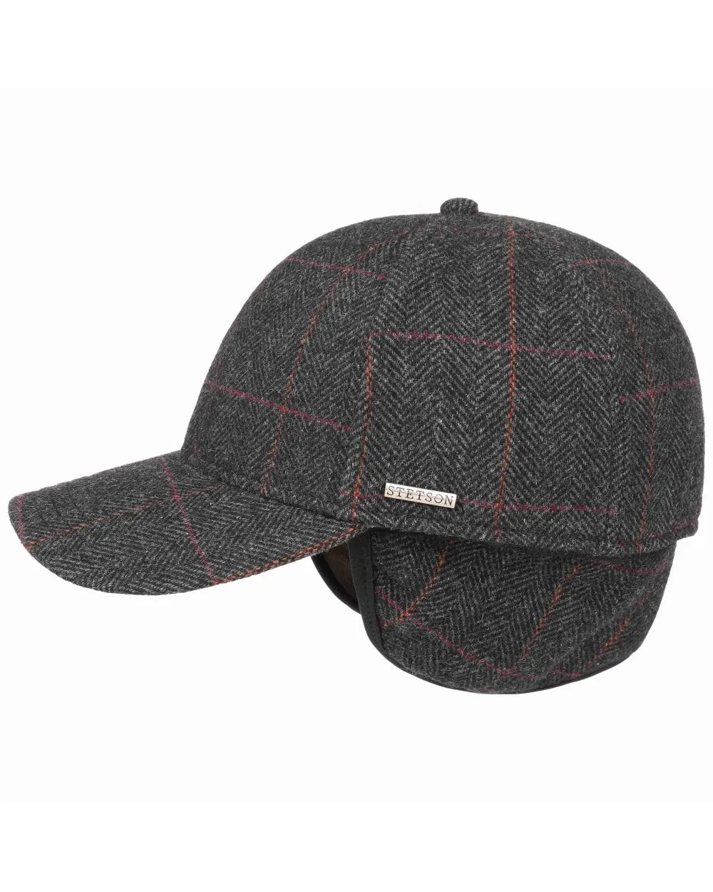 Stetson Baseball Wool Ear Flaps Cap English Country Headwear