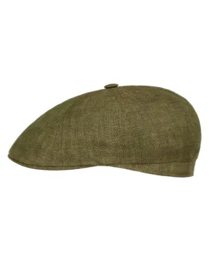 Stetson Bricksford 8 Panel Linen Flat Cap English Country Headwear