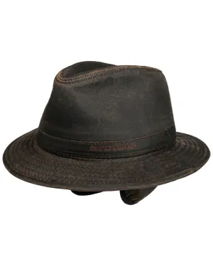 Stetson Cloth Ear Flaps Traveller Hat Wide Brim Farming Hats