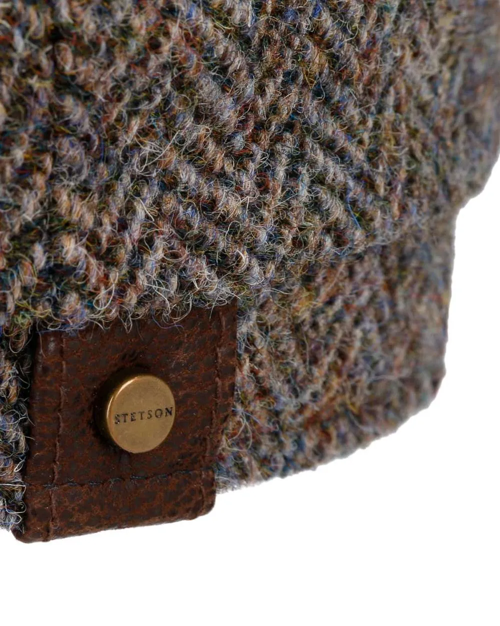 Stetson Hatteras Harris Tweed Herringbone Cap Stetson Classic Hats