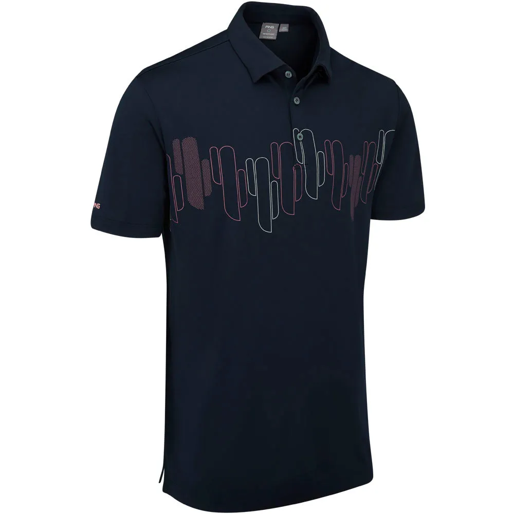 Ping Arizona Cactus Print Polo Shirt - Navy Budget Friendly Mother's Day Sale