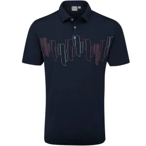 Ping Arizona Cactus Print Polo Shirt - Navy Step into the Beat Spring Sale