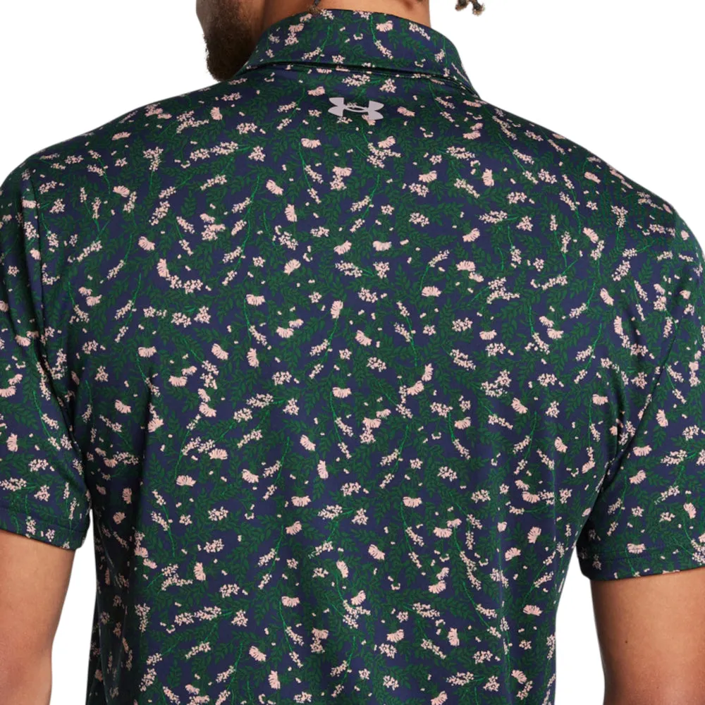 Easter Sale Under Armour Playoff 3.0 Printed Polo Shirt - Midnight Navy/Forest Green