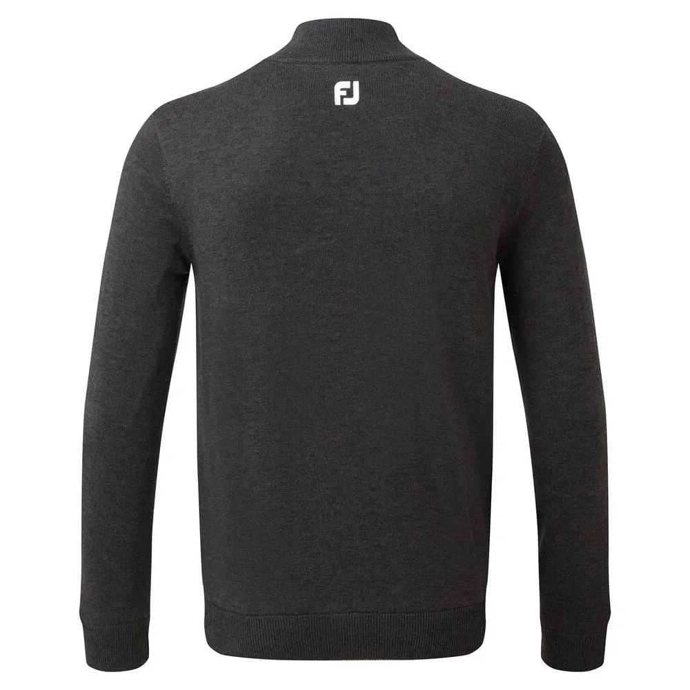 Footjoy Wool Blend 1/2 Zip Lined Pullover - Heather Charcoal Cyber Monday Sale All Eyes on You