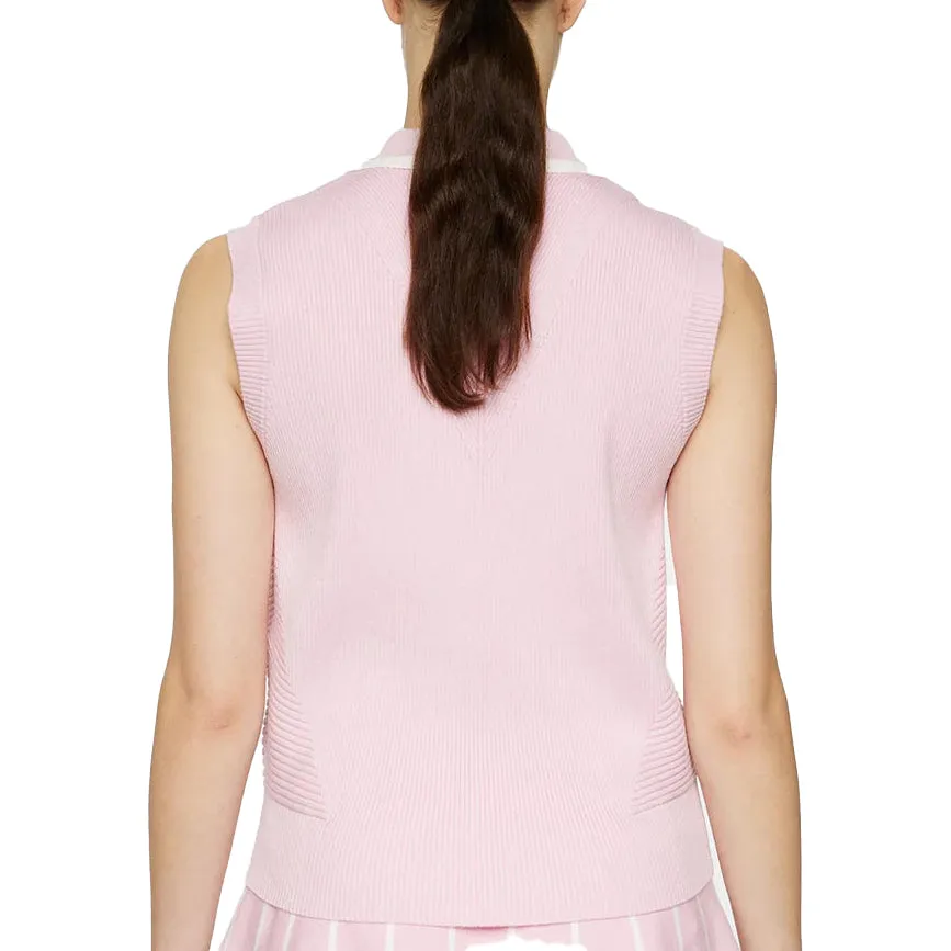 J.Lindeberg Women'S Ramona Sleeveless Knitted Golf Polo Shirt - Nosegrey Budget Friendly