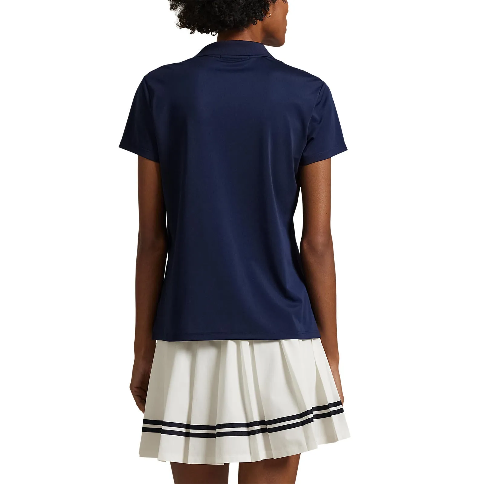 Rlx Ralph Lauren Women'S Tour Performance Golf Shirt- Navy Steal