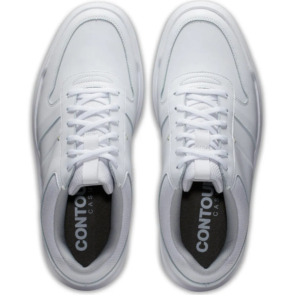 Labor Day Sale Footjoy Contour Casual Spikeless Waterproof Shoes - White/White/Grey