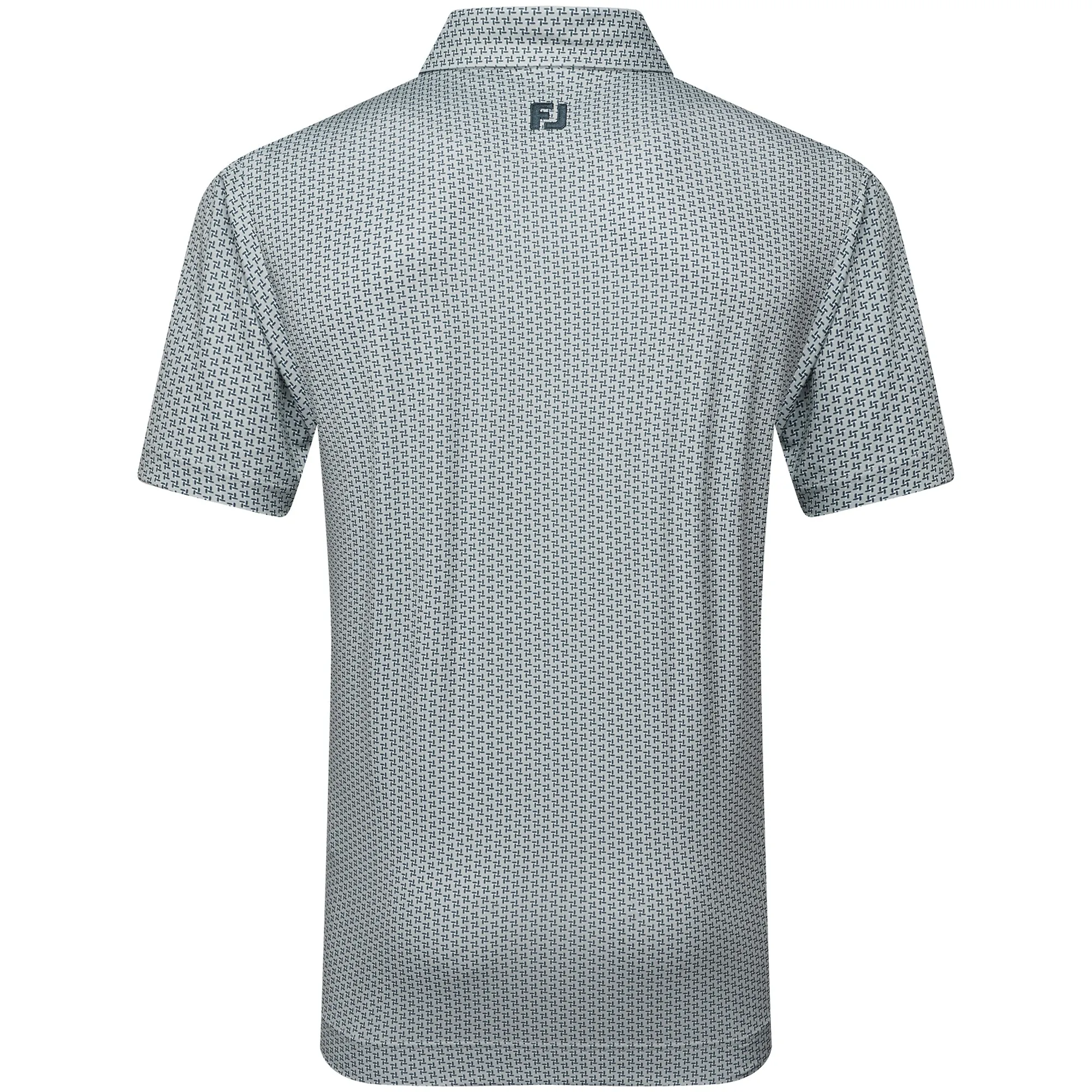 Back To School Sale Footjoy Houndstooth Geo Lisle Polo Shirt - Grey