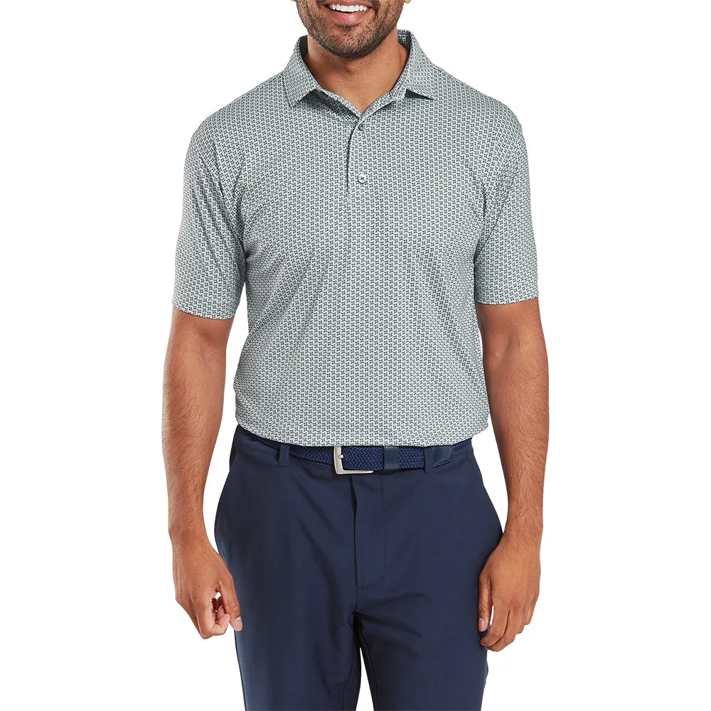 Footjoy Houndstooth Geo Lisle Polo Shirt - Grey Back To School Sale