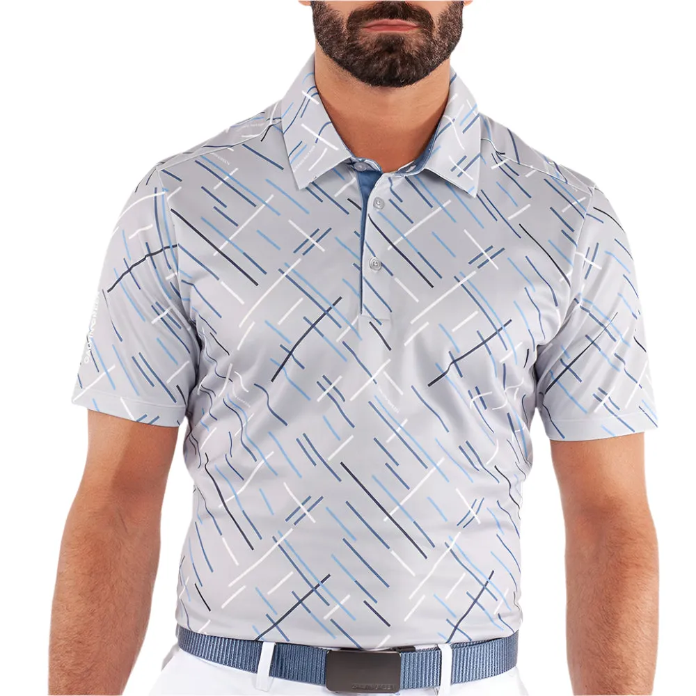 Economical Galvin Green Mathias Polo Shirt - Cool Grey/Navy