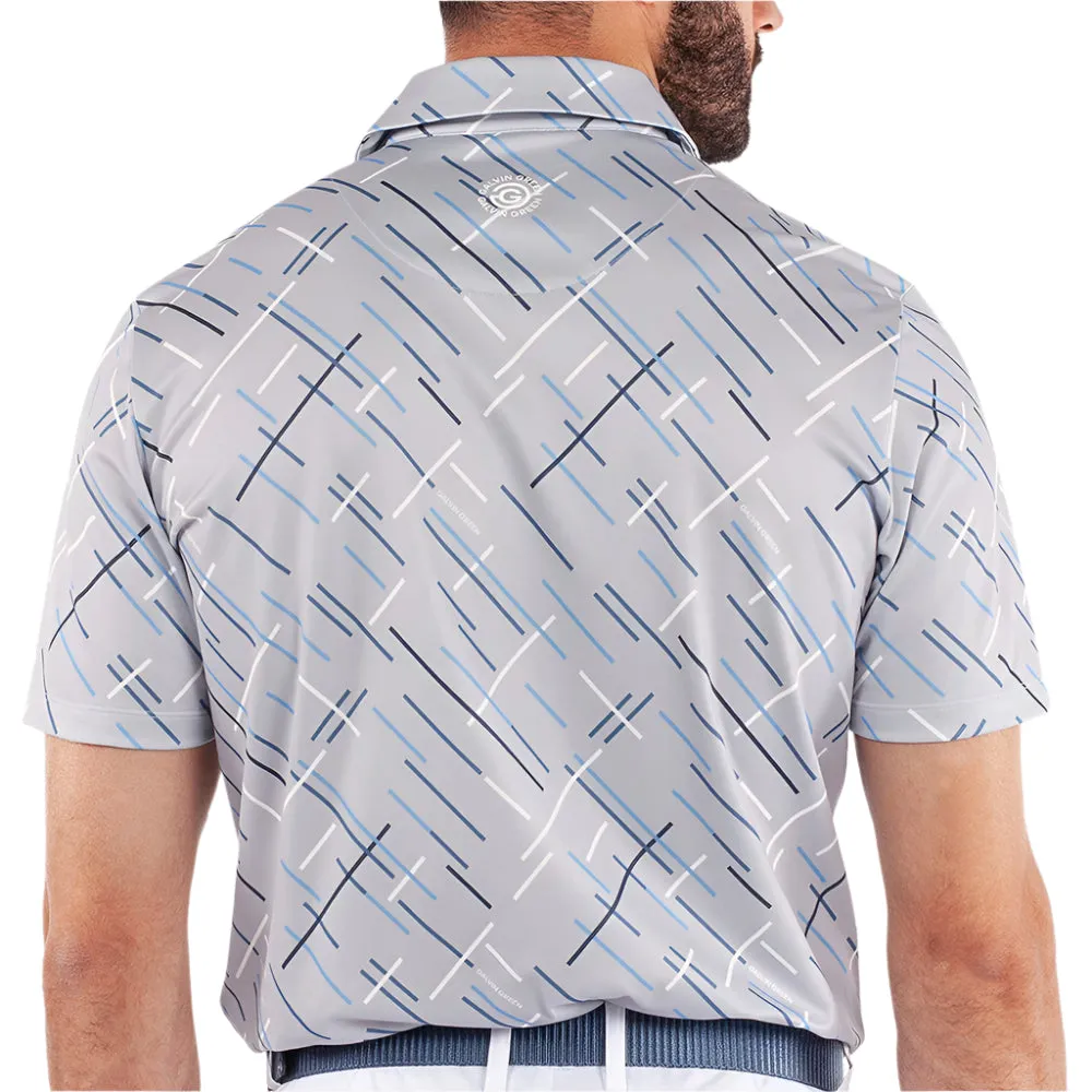 Easter Sale Galvin Green Mathias Polo Shirt - Cool Grey/Navy